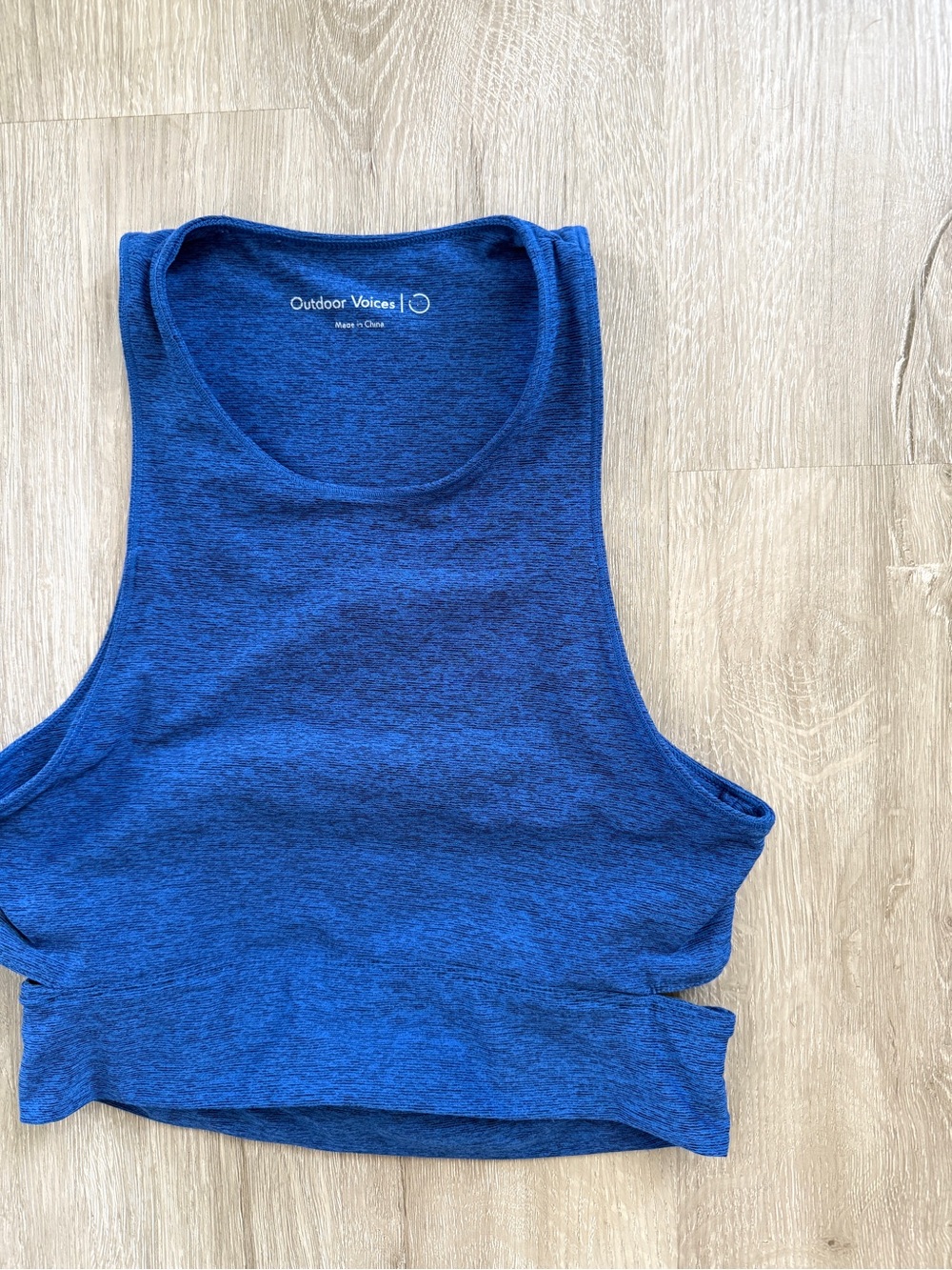 Outdoor Voices Blue Crop Tank Small